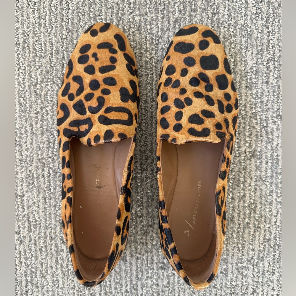 Anthropologie Leopard Loafer/Flats, Size 8